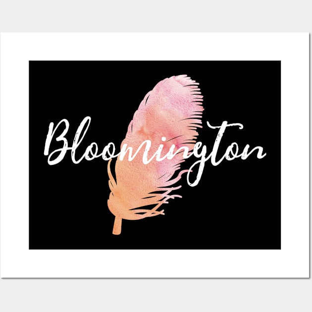 Bloomington Watercolor Feather Wall Art by jutulen